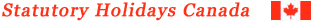 Statutory Holidays Canada Logo